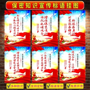 企业工作保密警示标语挂图涉密条例制度展板墙贴保密法宣传海报纸