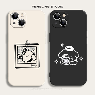 小兔相册iPhone16promax苹果14小米15华为mate70pro新款 pura70可爱红米K80适用一加13荣耀vivox200情侣手机壳