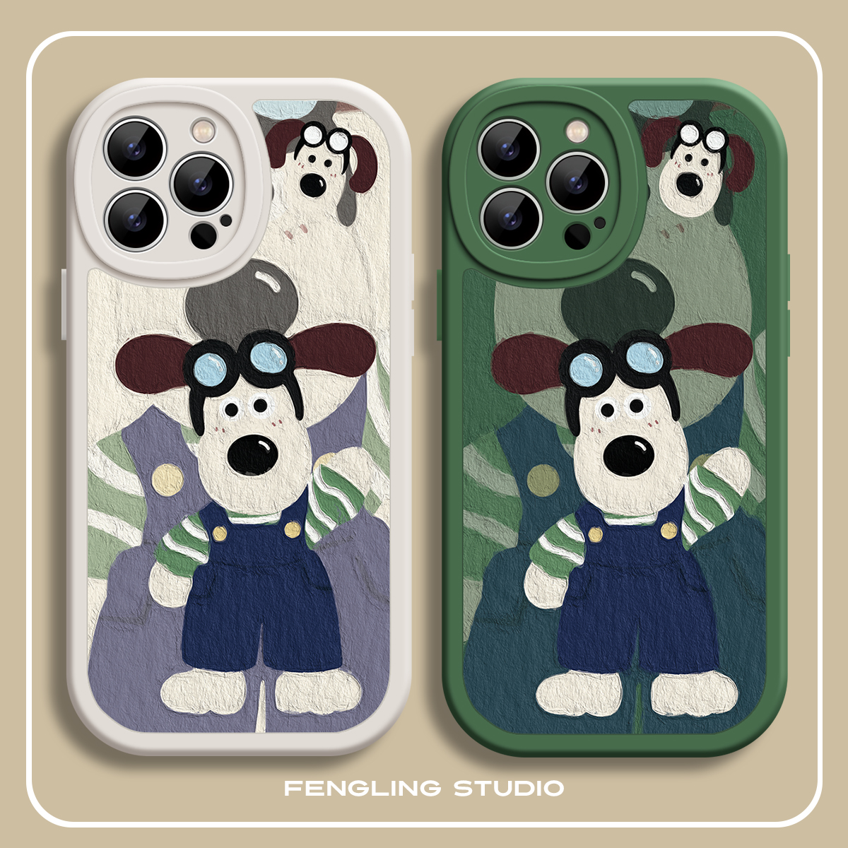 掌门狗iPhone16promax苹果14小米15华为P70/nova13红米k80荣耀200vivox100适用opporeno13一加ace3情侣手机壳