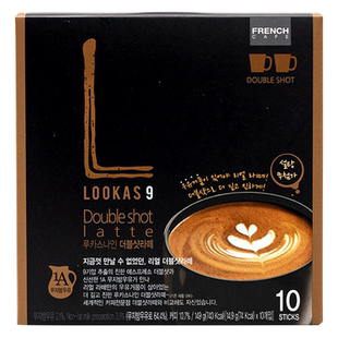 韩国进口南阳FRENCH富然池速溶咖啡Lookas9香醇拿铁10条装咖啡粉