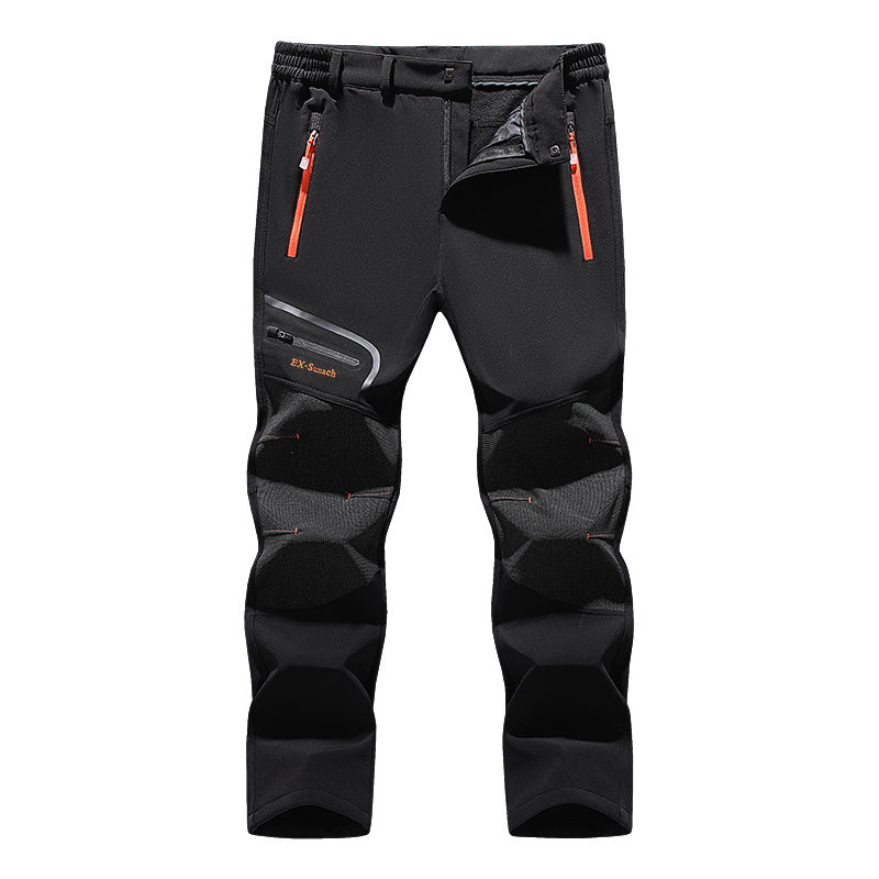 户外冲锋裤男冬季加绒加厚防风防水软壳裤保暖冲锋裤徒步登山长裤