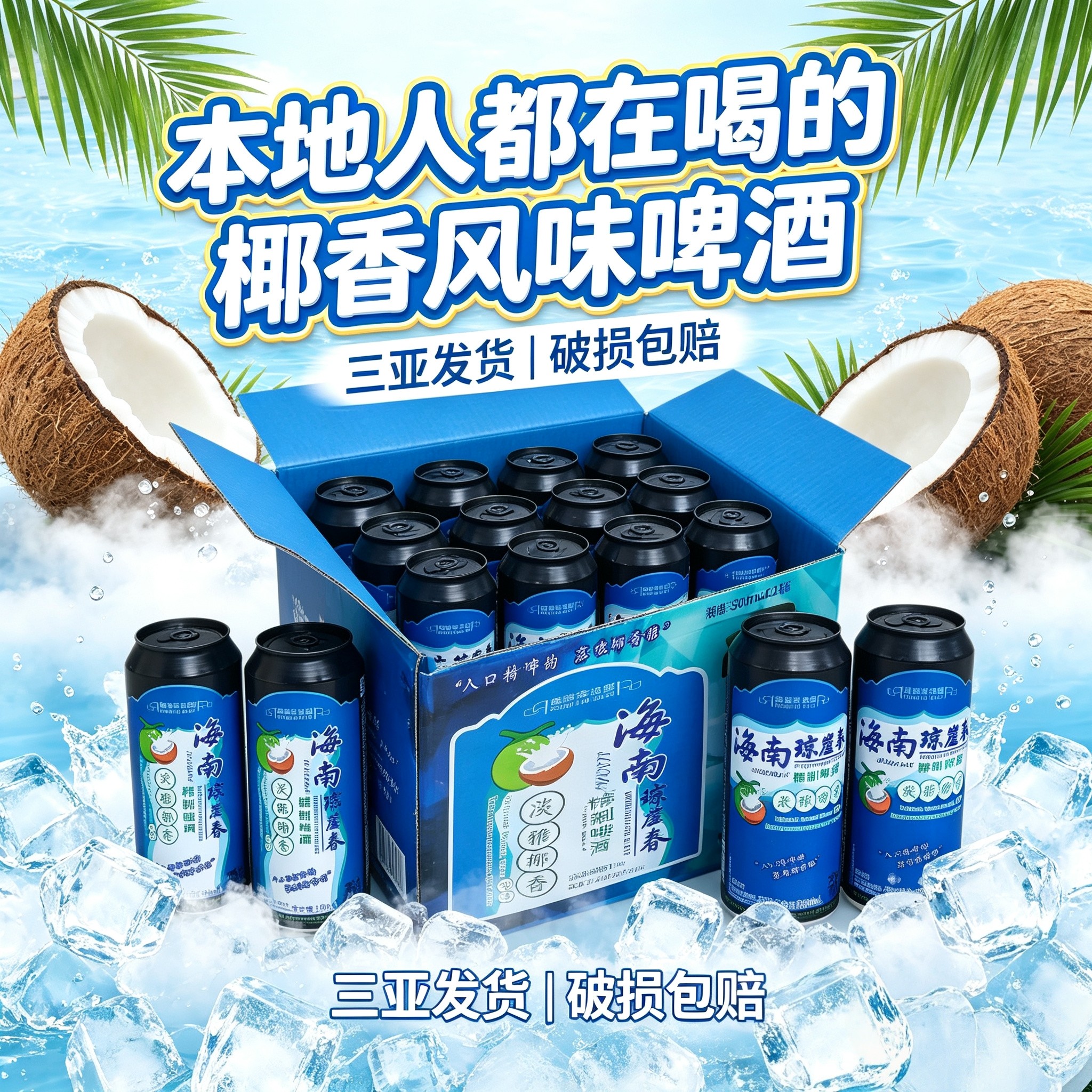 海南椰香啤酒整箱琼崖春椰香风味