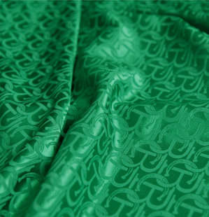 B家品牌LOGO定织精湛提花品牌真丝缎20.5姆95丝5氨纶140宽 奢侈品