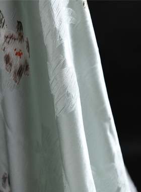 丝蕴天宫  中式国风提花设计真丝冠乐缎24姆60真丝40天丝140宽