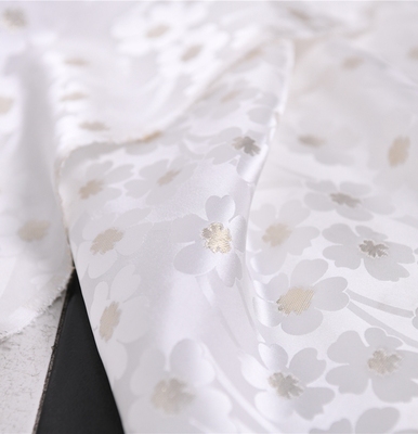 一朵一幕 中式传统如意花纹织金描金提花缎19姆100丝138宽 设计师