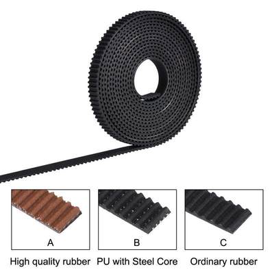 2/5m GT2-6mm Open Timing Belt Width 6mm 10mm GT2 belt PU Wit