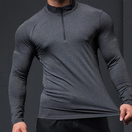 Fitness Mens Long Sleeve T-shirt秋健身男士长袖运动T恤立