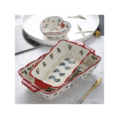 .Baking tray ceramic cheese casserole oven western food dish