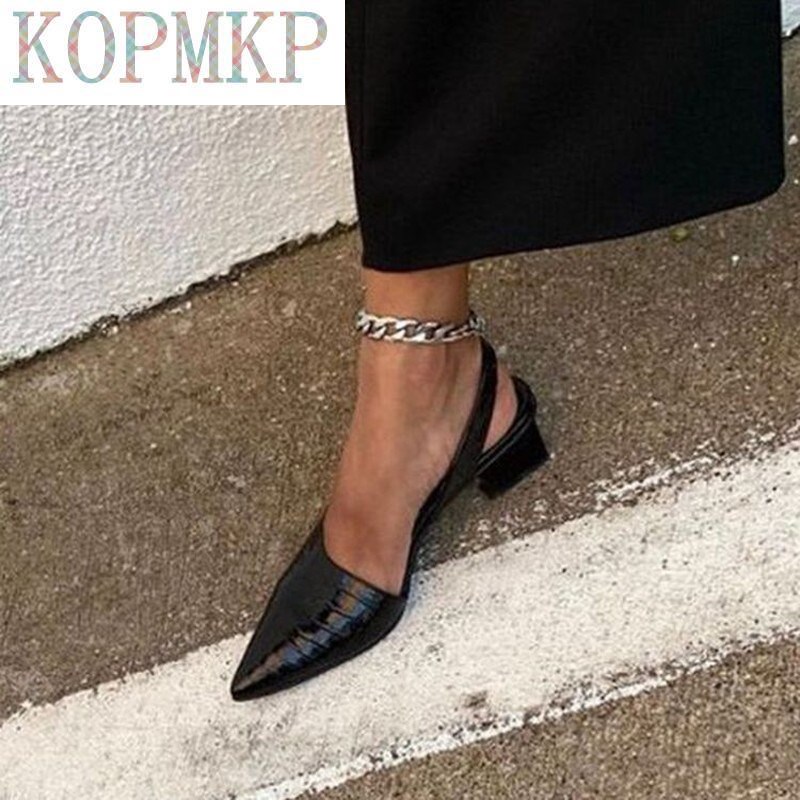 Genuien Leather Vintage Pointed Toe Women Shoes Pumps Spring