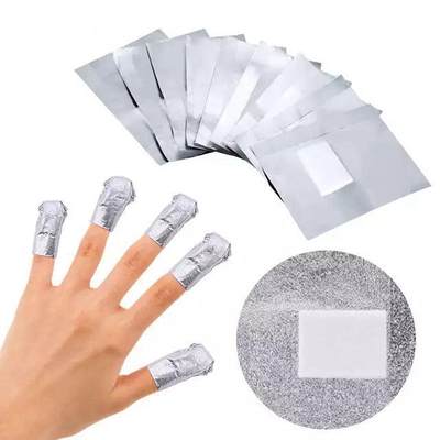 100Pcs Nail Polish Remover Acetone Foil Wrap UV Gel Soak Off