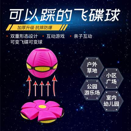 儿童弹力踩踩球飞碟变形球宝宝男孩脚踩户外弹弹球类亲子室内互动