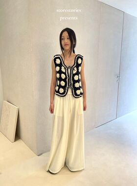 【预】乌拉圭Tach 春夏 Cassia 棉 无袖 短款 针织上衣 钩针 女