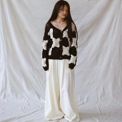 【特享6折】乌拉圭 Tach Belinda 羊毛 镂空 长袖 针织开衫 女