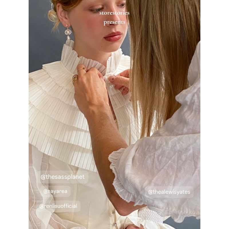 【预】伦敦naya rea Large Removable Collar 棉和人造纤维假领子