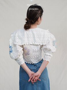 【特享6折】纽约Sea Violette Patch Puff Top 碎花 衬衫 女