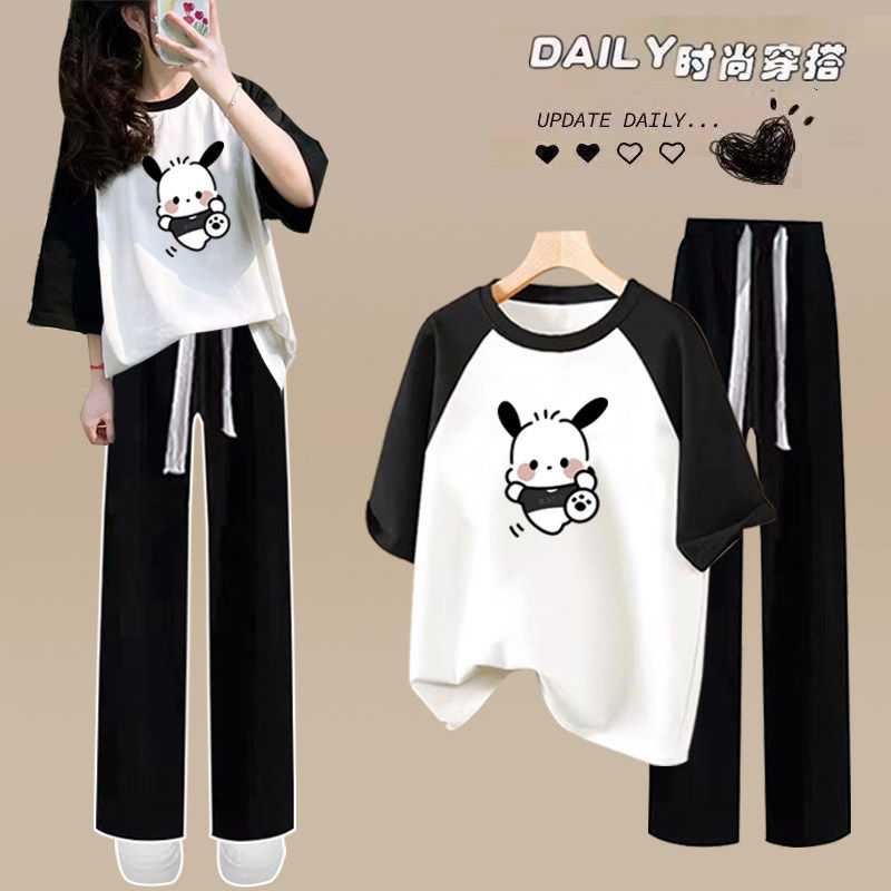 高中学生短袖两件套装少女孩时尚夏季2026新款初中生夏装休闲运动