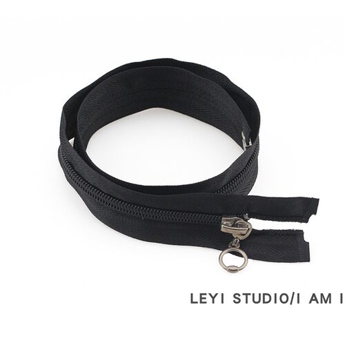 LEYI5号尼龙拉链黑白色
