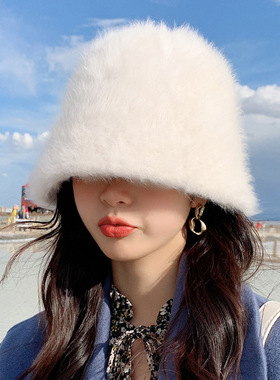 艾凝雪冬季短檐显脸小帽子帽子