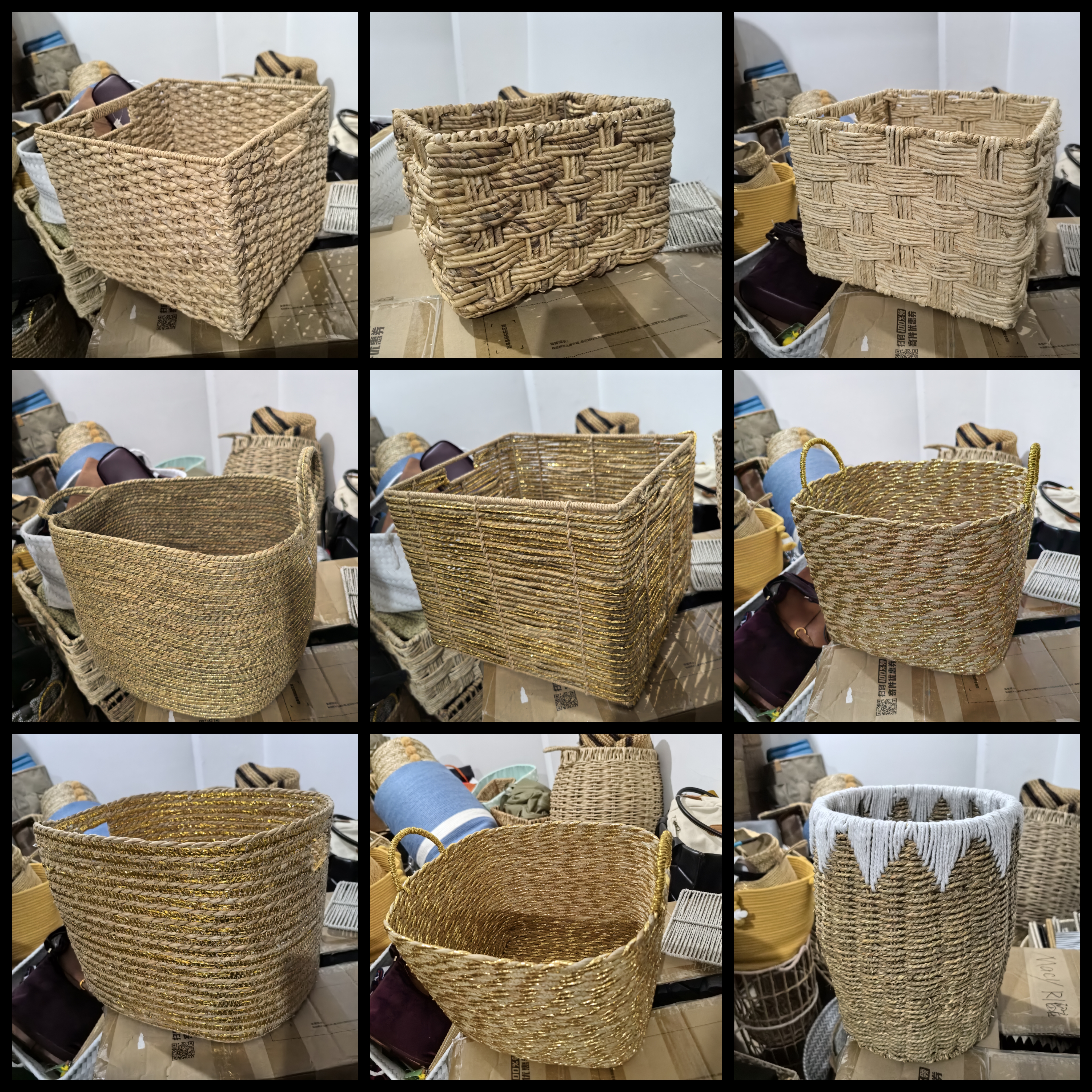 原创设计手工编织收纳篮脏衣篓草编筐子店铺民宿软装陈列装饰女包