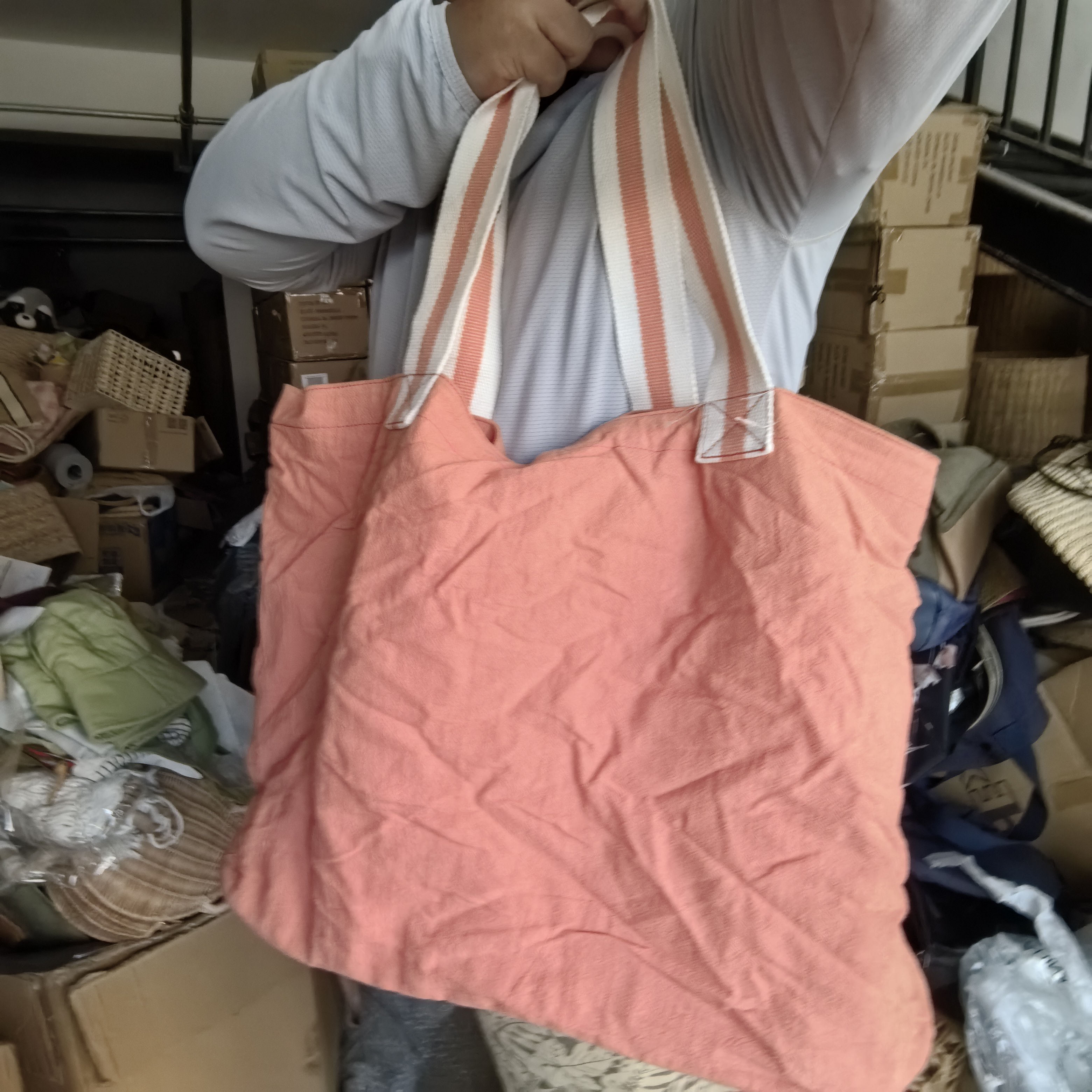 孤品橙红色大号水洗帆布棉质做旧手提单肩女包休闲简约设计感通勤