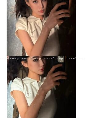 MiMi宝藏 Shoe ！03/28新品 26FW 字母印花polo领短T恤 女