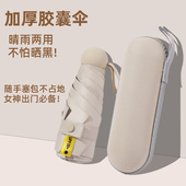 太阳伞防晒防紫外线女晴雨两用五折叠定制logo广告便携胶囊遮阳伞