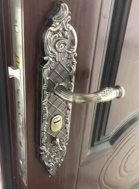 正品万嘉防盗门拉手红青锌合金