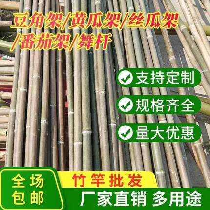 竹竿菜园搭架豆角黄瓜番茄爬藤架园艺篱笆围栏旗杆竹竿瓜果爬藤架
