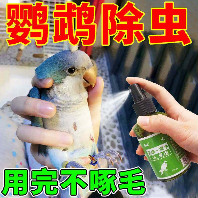 鹦鹉皮肤病鸟体外驱虫药去除鹦鹉身寄生虫虎皮鹦鹉啄毛灭螨虫虱子
