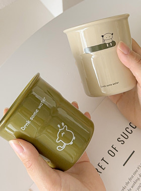 好看伴手礼杯子陶瓷水杯家用喝水马克杯茶杯水杯陶瓷高颜值咖啡杯