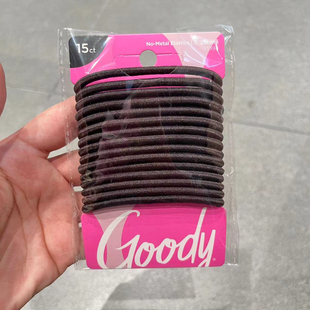 美国歌妮柔韧中粗无损伤发圈头绳豆豆发圈15条装颜色随机发