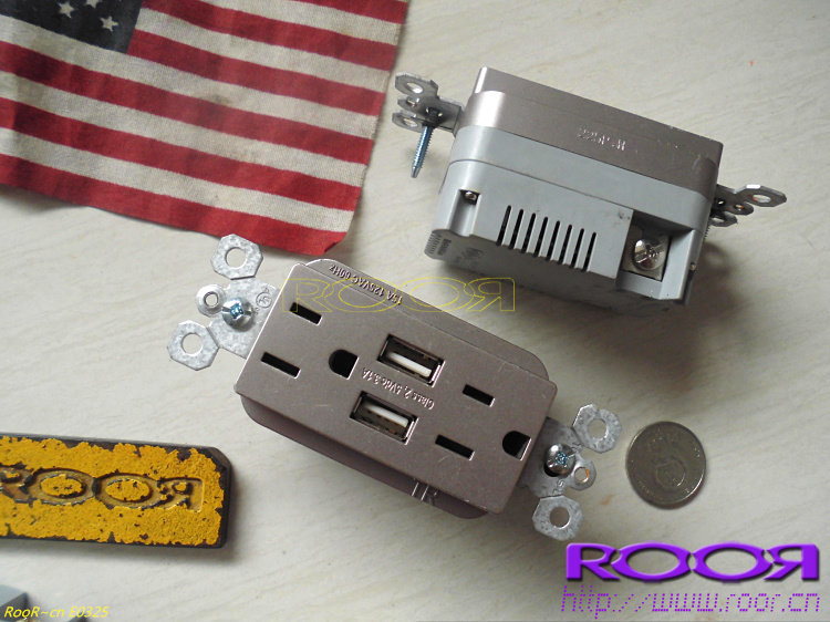 美国 USA Ps P&S  优质发烧音响电源 插座 带USB 充电器【镀银】