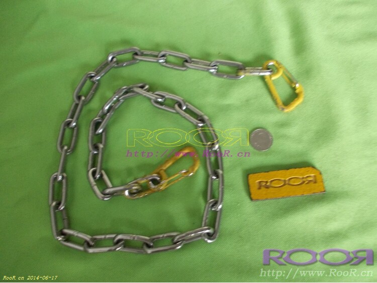 RooR 纯正进口 警犬 恶狗 狼狗 纯不锈钢 狗链+扣子