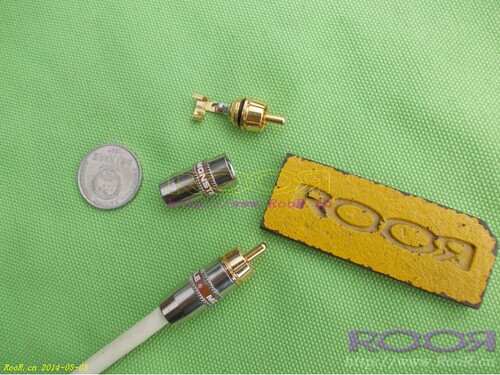 RooR~cn 美国 原装   高镀金 RCA 剪线接头