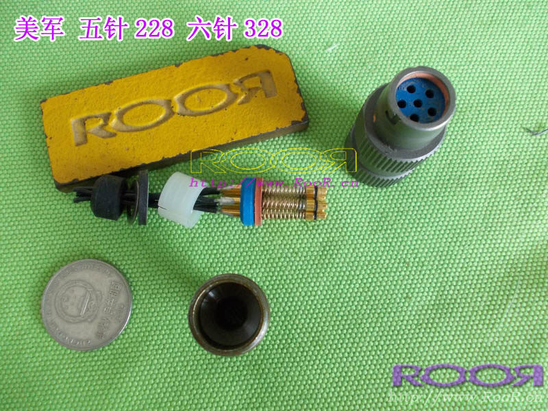 RooR~cn 美国 军规 5五针U228 6六针 U328 对讲机接头 对讲机配件