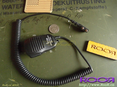 RooR 原装 Icom 艾可慕 对讲机 PTT HM-131L  手持麦克风