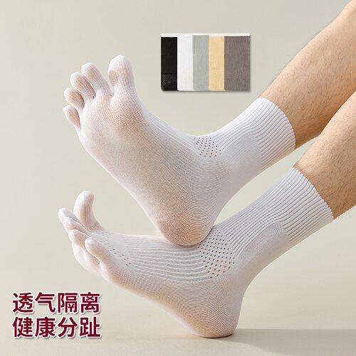 夏季薄款进口防臭透气五指袜