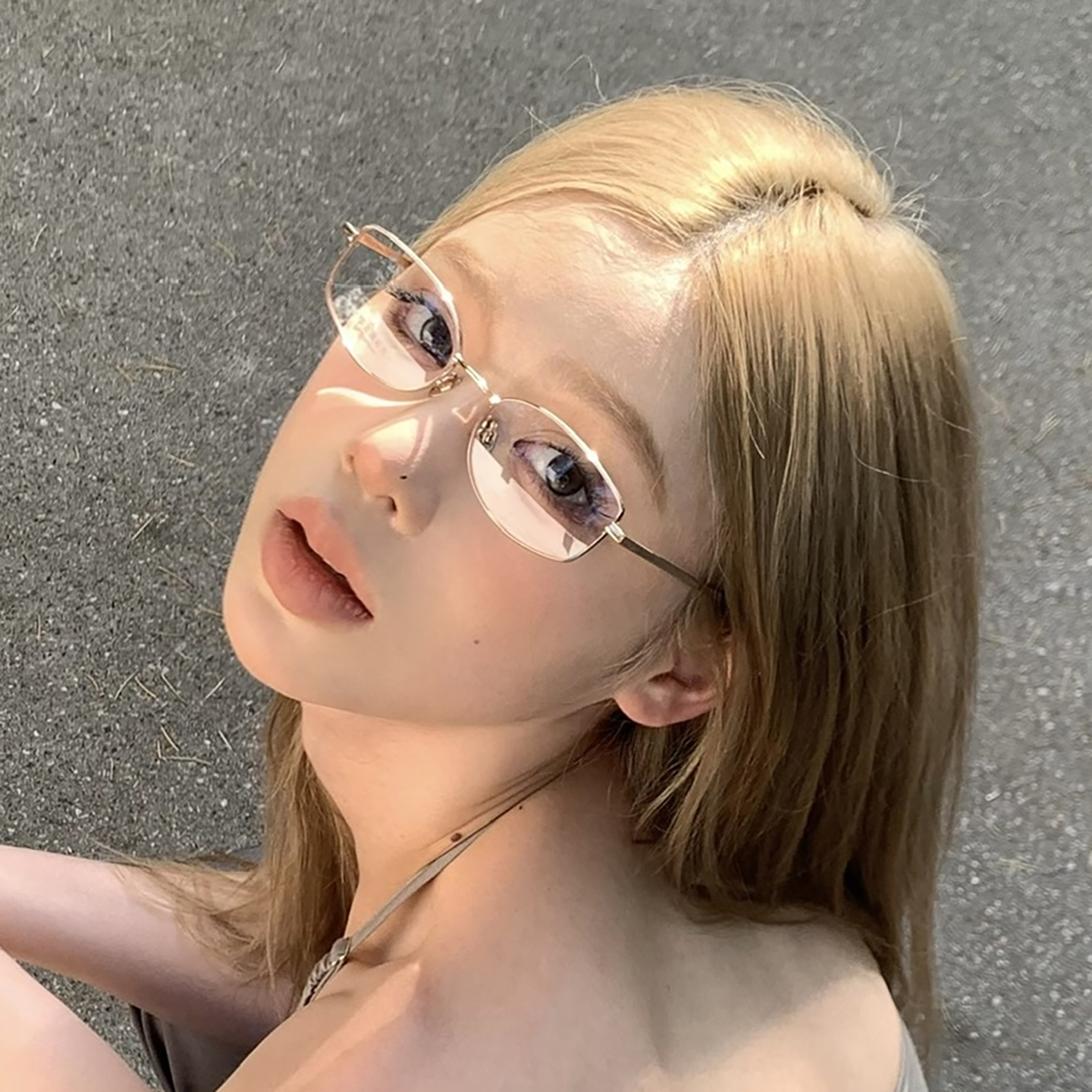 复古金丝眼镜框韩女素颜高级感时尚显脸小平光镜可配度数眼镜框架