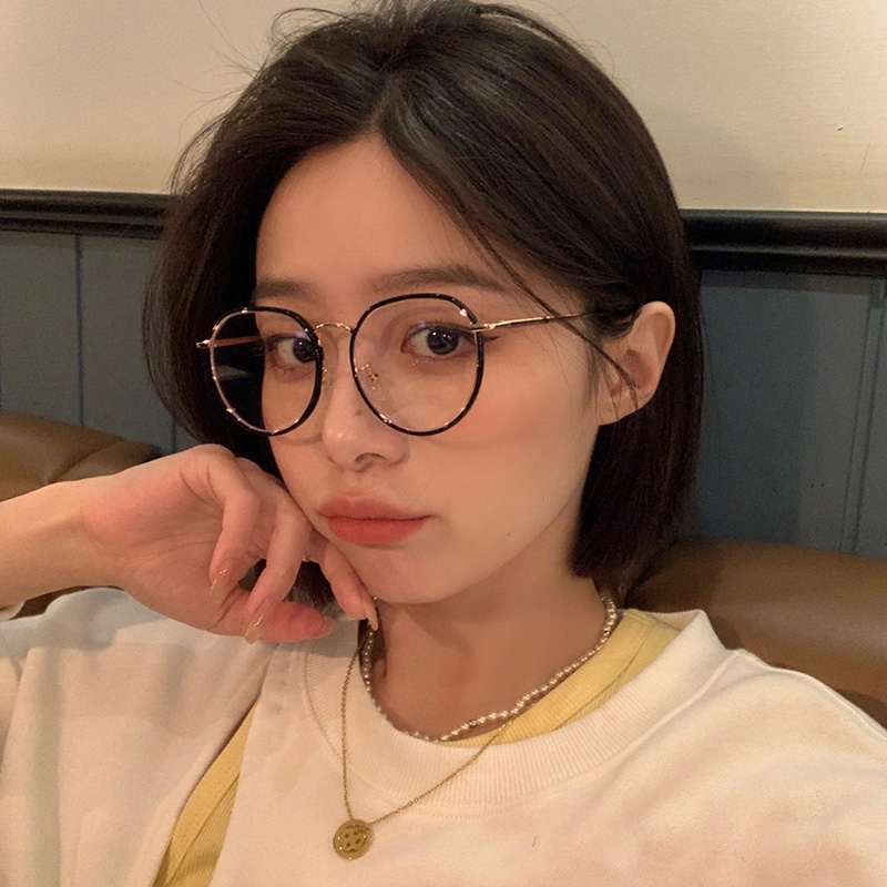 韩版ins透明素颜镜女显脸小近视有度数防蓝光抗辐射眼镜小框圆形