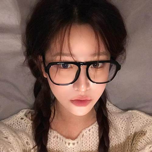 日系复古黑色大框眼镜女潮tr90超轻素颜神器显脸小文艺防蓝光镜框