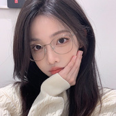 韩版 素颜软妹平光镜超轻TR90近视镜女简约百搭防蓝光镜可配度数男