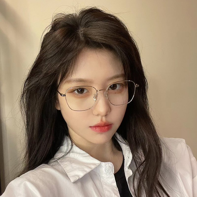 素颜可配度数显脸瘦平光镜韩系