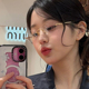 防蓝光显脸小女素颜神器学生镜框 无框椭圆眼镜韩系时尚 张元 英同款