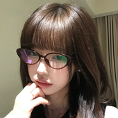 美式 显脸小素颜防蓝光镜可配度数 ins风猫系窄框眼镜女慵懒感个性