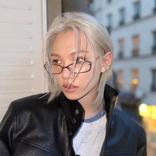 李龙馥同款银色眼镜框男潮流个性凹造型镜框痞帅椭圆镜框可配度数