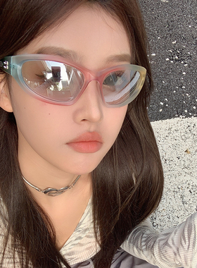 2024新款Y2K欧美墨镜网红同款凹造型赛博朋克未来感辣妹太阳眼镜