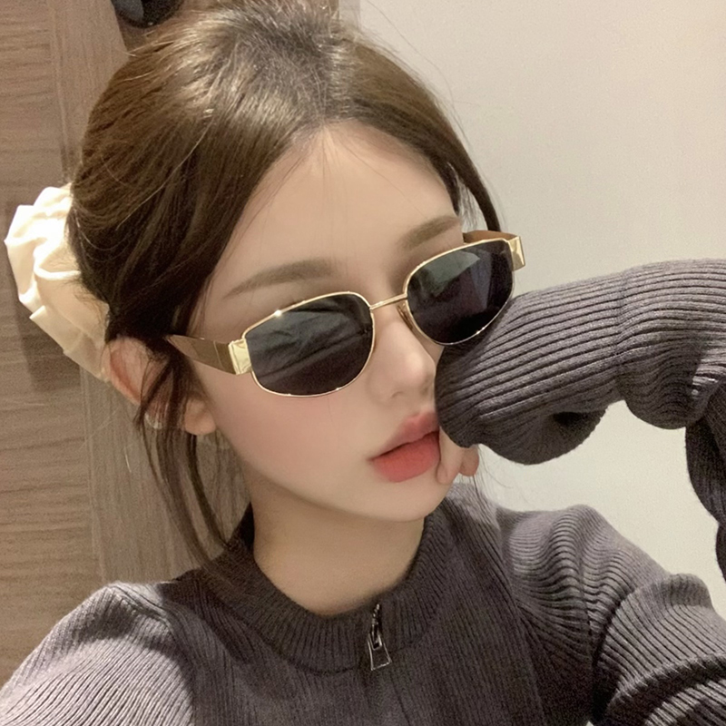 欧美多边形金属框太阳镜女个性高级感街拍凹造型夏季度假防晒墨镜