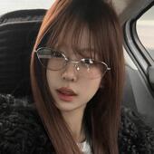 韩系清冷感银丝镜框女显瘦日常百搭款 防蓝光镜学生超轻素颜近视镜