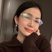 学生超轻防蓝光眼镜韩女素颜神器高智感显脸小镜框金丝边近视眼镜