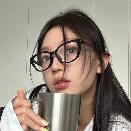 复古猫眼黑框眼镜tr90超轻防蓝光镜女方圆脸显瘦素颜神器可配度数